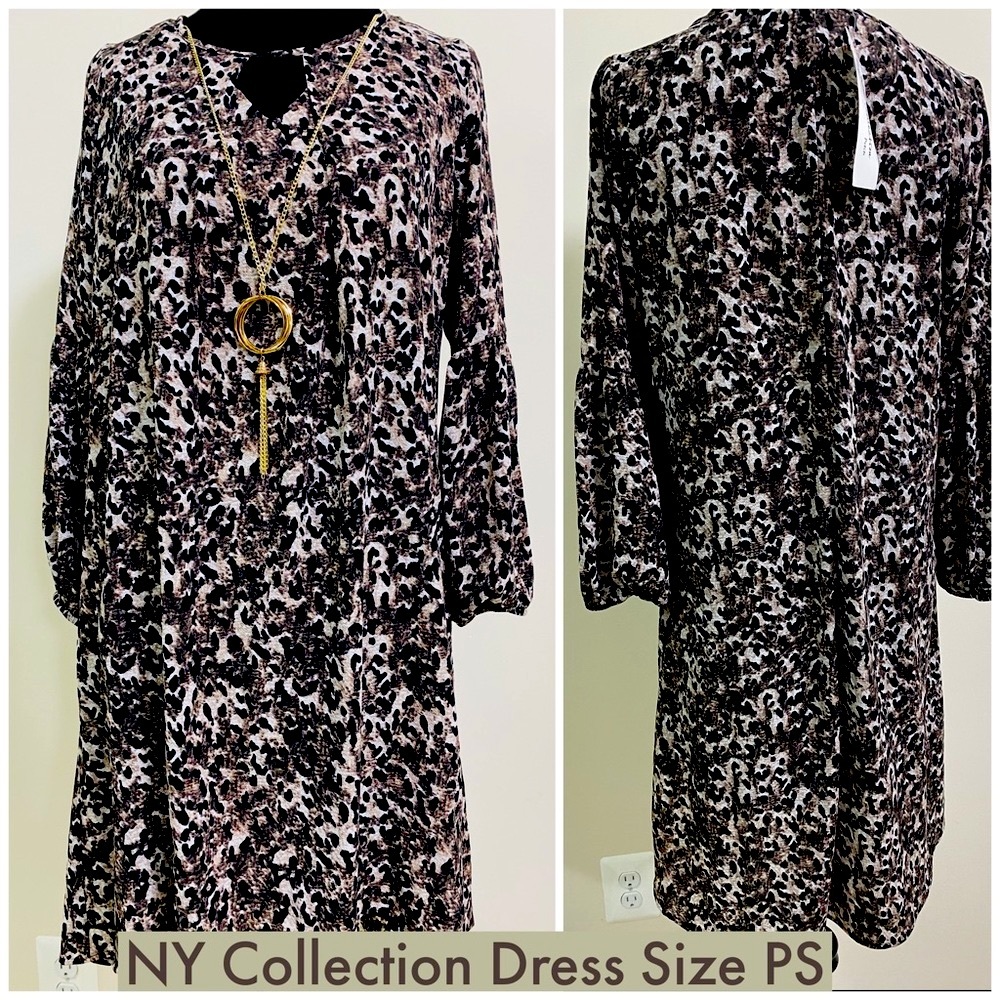 Awesome Dress for Christmas Party - Leopard Print in black and brown PS